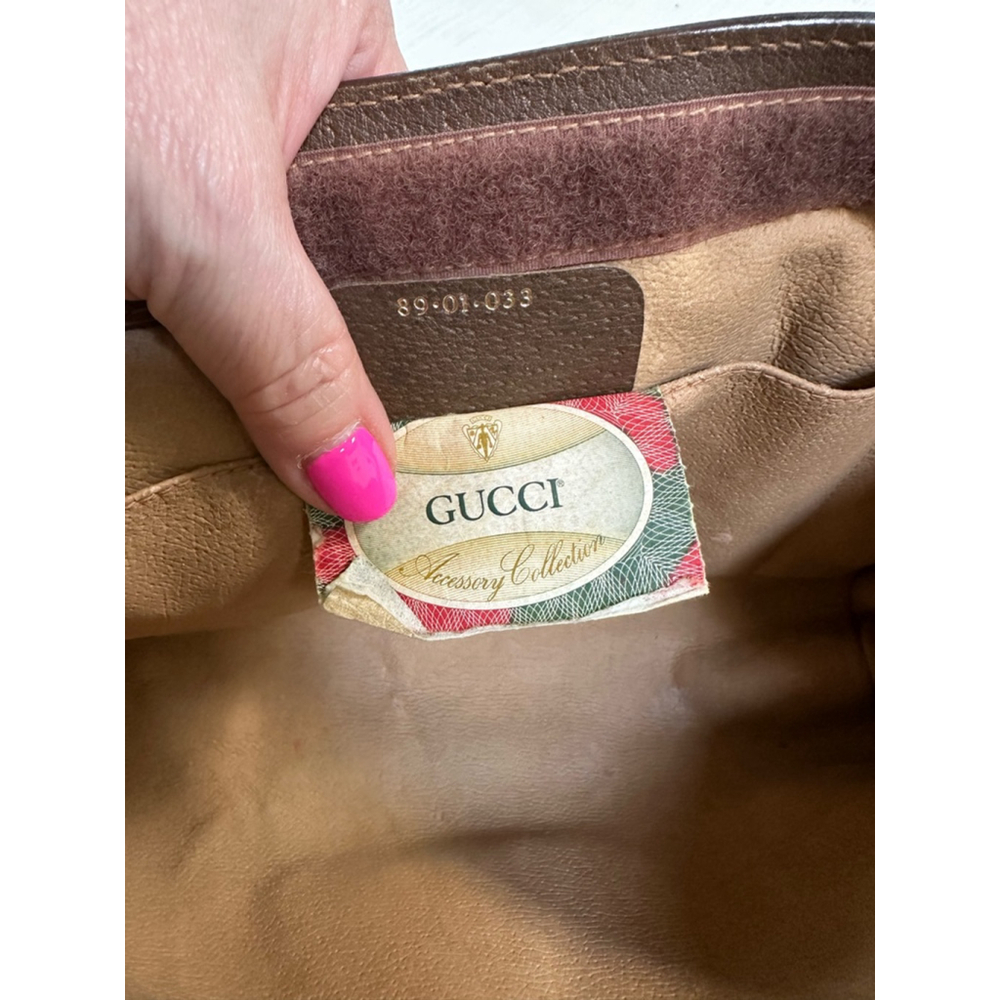 Gucci Beige Brown Coated Canvas Medium Clutch - Picture 14 of 14